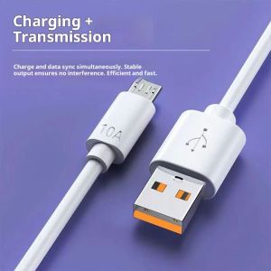 10A Fast Charging Micro USB Data Cable for Vivo Huawei Oppo Honor Smartphones - Dual Engine Charging and Data Sync