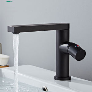 Bathroom Basin Sink Tap Kitchen Faucet Gold Brushed Solid Brass Rotatable Waterfall Faucet Hot Cold Water Mixer Soft Water Outlet