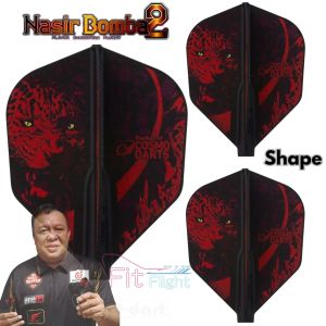 COSMO FIT FLIGHT - Nasir Bomba 2 SHAPE NORMAL HARD FIT FLIGHTS 3PCS/PACK (SAYAP ARROW)