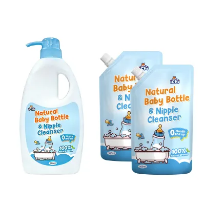 [GREAT VALUE!!! Buy 3 Take 1] ichi Baby Feeding Bottle Cleanser Pack of 4 (500ml each) Nipple Cleanser Refill Non-toxic Solution food grade best baby dish soap pediatrician approved free shipping essentials