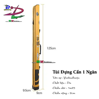 Túi Đựng Cần Câu Tay Yushun Bao Đựng Cần Câu Cá cứng da.