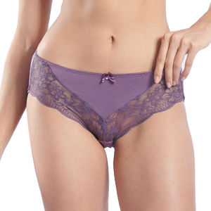 XIXILI VALERIE FLATTERING DROP-V FLORAL LACE BOYLEG PANTY