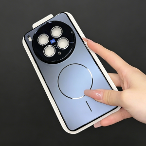 Frosted PC Plating For Magsafe Magnetic Phone Case For VIVO X300 Pro X300S X200 Pro Mini Ultra Camera Lens Protector Matte Cover