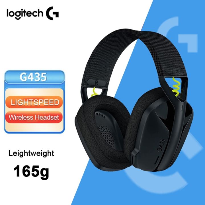 Logitech G435 LIGHTSPEED หูฟังเสียงรอบทิศทางชุดหูฟังไร้สายสำหรับเล่น ...
