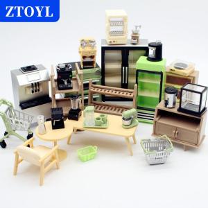 [COD] ZTOYL บ้านตุ๊กตาพื้นที่ตารางโต๊ะน้ำชาขนาดเล็กรูปแบบ DIY ห้องนั่งเล่นครอบครัวของเล่นตุ๊กตาเด็กผู้หญิงของขวัญเฟอร์นิเจอร์อุปกรณ์เสริม