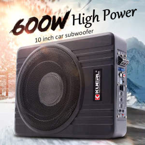COD 12V 10-inch car ultra-thin subwoofer Ultra-high power car heavy bass car modified audio High-power car bass small steel gun outdoor large volume
