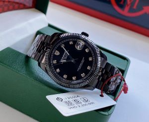 Đồng Hồ Nam SR Sunrise 1255SA Black Tone Viền Khía Size 40mm Kính Sapphire Fullbox Hãng BH 2 Năm (DHSG2255SA)