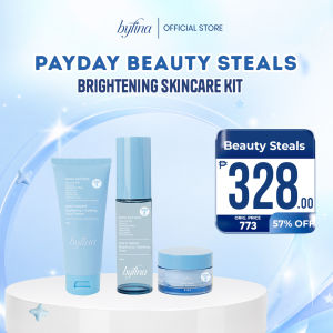 [NEW Packaging] Byfina Brightening Skincare Set with Vitamin C | Cleanser Toner Moisturizer for Dull Skin Glow