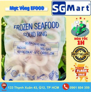 Mực Vòng Tươi Ngon Mực Cắt Khoanh Giòn Ngọt 1Kg Rã Đông 500-600g (Ship Hỏa tốc 1H HCM)