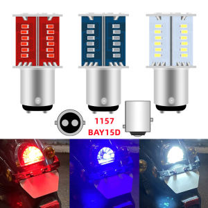 Motorcycle Tail Lights Flasher 1157 LED Strobe Signal Blinker Stop Brake Light BAY15D Bulb Flashing 12V 30SMD Moto Accessories