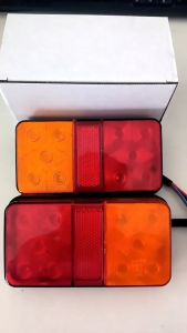 10 LED 12V/ 24V LED Tail Lights Trailer Lights Waterproof Rear Stop Brake Lorry Truck Turn Light