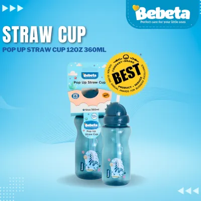 Bebeta Training Cup Pop Up Straw 370Ml/12oz (Tc201612) Pink/Blue/Gray/ Violet