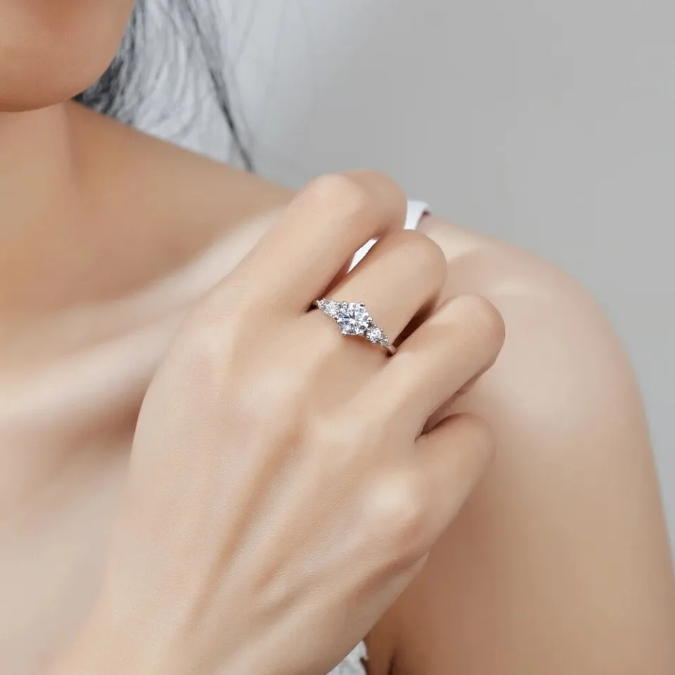 Be Love 3.6ct Moissanite Eternity Ring – 925 Sterling Silver, D VVS1, Lab-Created – Wedding Band
