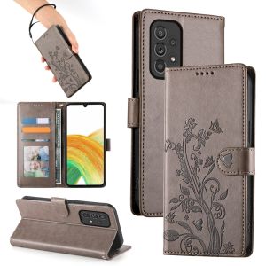 Vỏ Ốp Lật Thời trang cho Samsung Galaxy A53 A52S A73 A72 A33 A32 A23 A22 A13 A12 5G Hoa May Mắn vỏ điện thoại Samsung A51 A71 4G Ốp ví da từ tính khe cắm thẻ