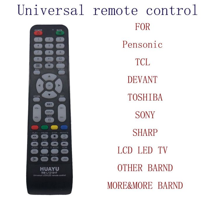 Pvision Remote Control Universal LED TV Remote for Pensonic, Myview and other brand RM-L1210+F ...