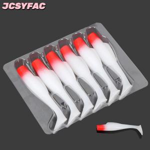 JCSYFAC 6 cái mồi mềm TPR Mồi Câu Cá cao su 8 cm Mồi câu cá mồi silicon mới