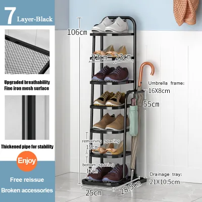 HDB BTO shoe rack metal rust-proof 3/7/8/9/10 Layers shoe storage