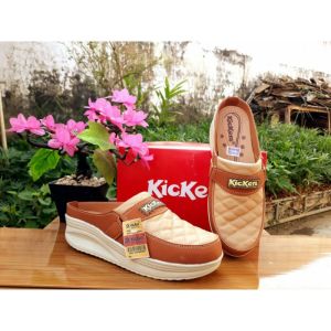 SANDAL WANITA SLOP WEDGES KICKERS CANTIK KEKINIAN 01K 2 Warna