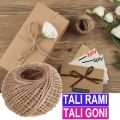 Tali Rami - Tali Goni - 1 Rol (50 m) Warna Coklat - Tali Hiasan Prakarya - Tali Super Kuat Kokoh dan Tidak Rontok - Keep Blessing. 