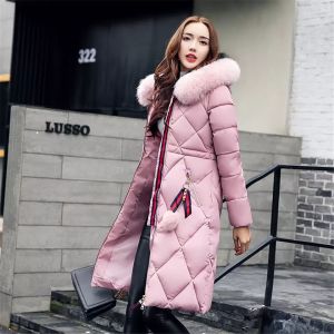 Jaket Panjang Wanita Dengan Hoodie Bulu untuk Winter