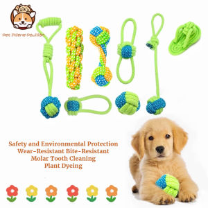 Pet Cat & Dog Cleaning Molar Cotton String Chewing Ball Toy