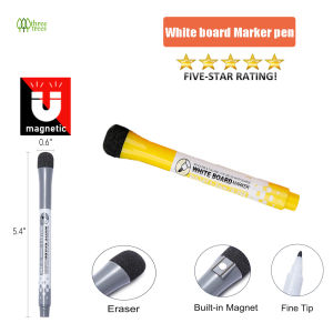 Magnetic Dry Erase Markers with Eraser Cap Fine Tip Low Odor Non-Toxic - White Board Markers Pens Perfect for Dry Erase Whiteboards in the Office Classroom or at Home