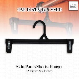 One Dozen (12pcs) Boutique Clip Hangers for Pants/Shorts/Skirts/Trousers/Short SAHARA #77 Plastic Hanger COD