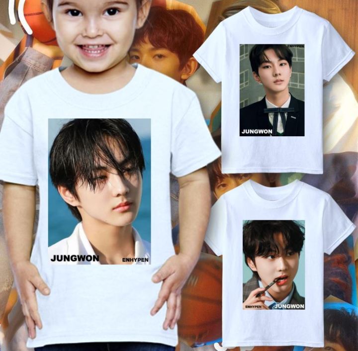 JUNGWON ENHYPEN KIDS Shirt MM / anime CHARACTER TSHIRT 0-12 years