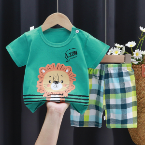 NIUKID - Setelan Baju Bayi / Baju Anak Laki-Laki / Setelan Kaos Anak / Baju Bayi Lengan Pendek / Baju Bayi Laki Laki Bahan Katun Lembut