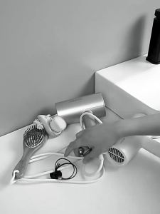 2026 Hot Sale [ Shipped from China ] Bathroom hair dryer rack wall-mounted no-drill required multifunctional hair dryer holder for the bathroom B3