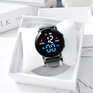 EFJ204 Watch Strap Kanvas Jam Tangan Kanvas Jam bulat Digital Jam Tangan LED