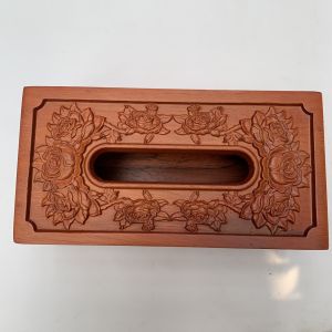 Hộp giấy ăn gỗ Hương Hoa hồng dây leo loại to hàng đẹp - Mẫu mới - HAHANCO