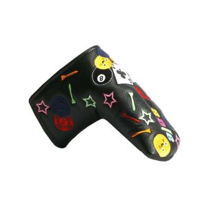MINFEN PU Leather Embroidery Dustproof Covers Golf Head Cover Golf Mallet Putter Cover Protective Cover Protector Case Putter Headcover Golf Training Equipment Blade Putter Protector Golf Putter Cover Golf Club Head Cover Golf Headcover