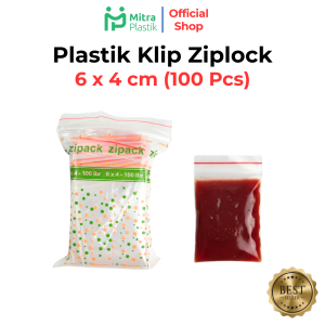 Plastik Klip Ukuran 6x4 (isi 100pcs) / Zipper / Ziplock Plasitk Obat Sambal Saos dll
