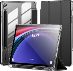 Acrylic Transparent Protective Hard Cover Case for Galaxy Tab S10 FE/ S9 FE 5G 10.9 Inch/Tab S9 11 Inch with S Pen Holder Auto Wake/Sleep