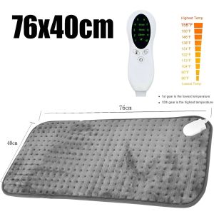 แผ่นให้ความร้อนไฟฟ้าสำหรับผ่อนคลายกล้ามเนื้อตะคริว-76*40ซม.แผ่นรองทำความร้อนนุ่มพิเศษปิดอัตโนมัติแผ่นปรับอุณหภูมิได้100