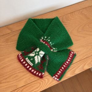 MIRELAE Double-Sided Knitted Scarf Snowflake Warm Winter Wool Scarves Thickened Neck Warmer Women