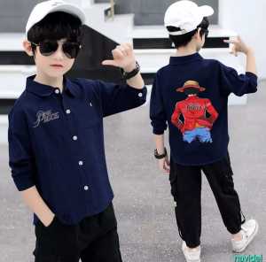 hem kids 378 kemeja anak laki laki usia 5-12 tahun bahan katun stretch(MELAR)