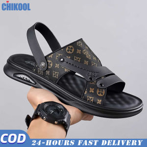 Chikool Sandals For Men Fashion Shoes Hollow Soft Sole Breathable Outdoor Casual Beach Shoes Slippers and Sandals 2 In1