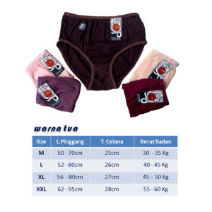Celana Dalam Wanita Polos LORINA LADIES 6 pcs