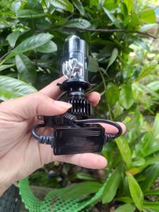 đèn pha bi titan Y9S 65w siêu sáng có trợ pha laze chân cắm h4