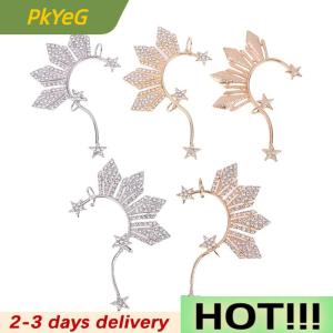PkYeG 1Pc Rhinestone Star Ear Clips Non- Ear Cuff Clip Jewelry Catriona Gray Miss U Ear Cuff Inspired Three Stars And The Sun