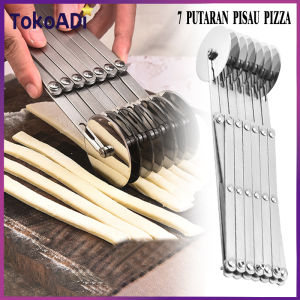 Adjusted Stainless Steel 316 Pizza Cutter Pisau Pastry Roller Pisau Universal Dengan 7 Roda