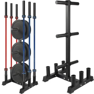The latest heavy-duty Barbell Plate Storage barbell bar Storage carbon steel material Removable barbell storage rack large hole barbell bar Olympic bar horizontal push rod