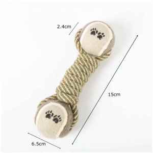 DÂY GẶM BANH TENNIS 2 ĐẦU DÂY THỪNG GẶM ĐỒ CHƠI CHO CHÓ GẶM SẠCH RĂNG，Hình Khúc Xương Cho Chó-ESTLA