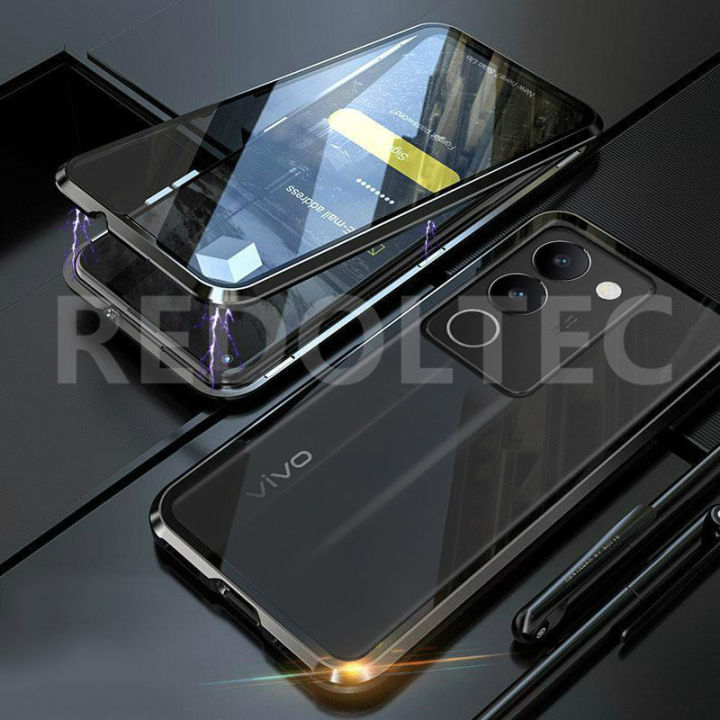 Case For VIVO V29 Double-Sided Front Back Glass Magnetic
