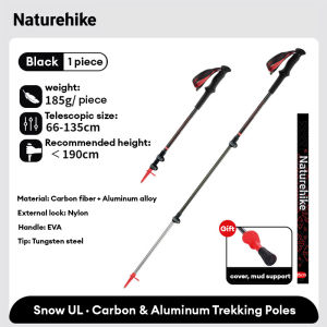 Naturehike Snow-UL 3-section carbon fiber aluminum alloy trekking pole foldable lightweight strong trekking pole 1 piece