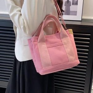 Harajuku Canvas Tote Bag for Women Girls Crossbody Shoulder Bag JK Bag Messenger Bag Large Capacity Handbags