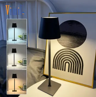 Vimite LED Table Lamp Night lighting Touch Sensor Desk Light USB Rechargeable Adjust Brightness Wireless Bedside Decoration Induction Lamp For Cafe Hotel Study Bedroom