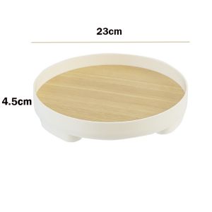 Round Wooden Tray Rustic Decorative Tray Fall Home Decor Serving Tray Farmhouse Coffee Table Decor Circle Tray